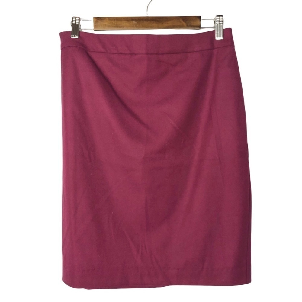 Banana Republic Factory Fuschia Purple & Pink‎ Wool Pencil Skirt 6